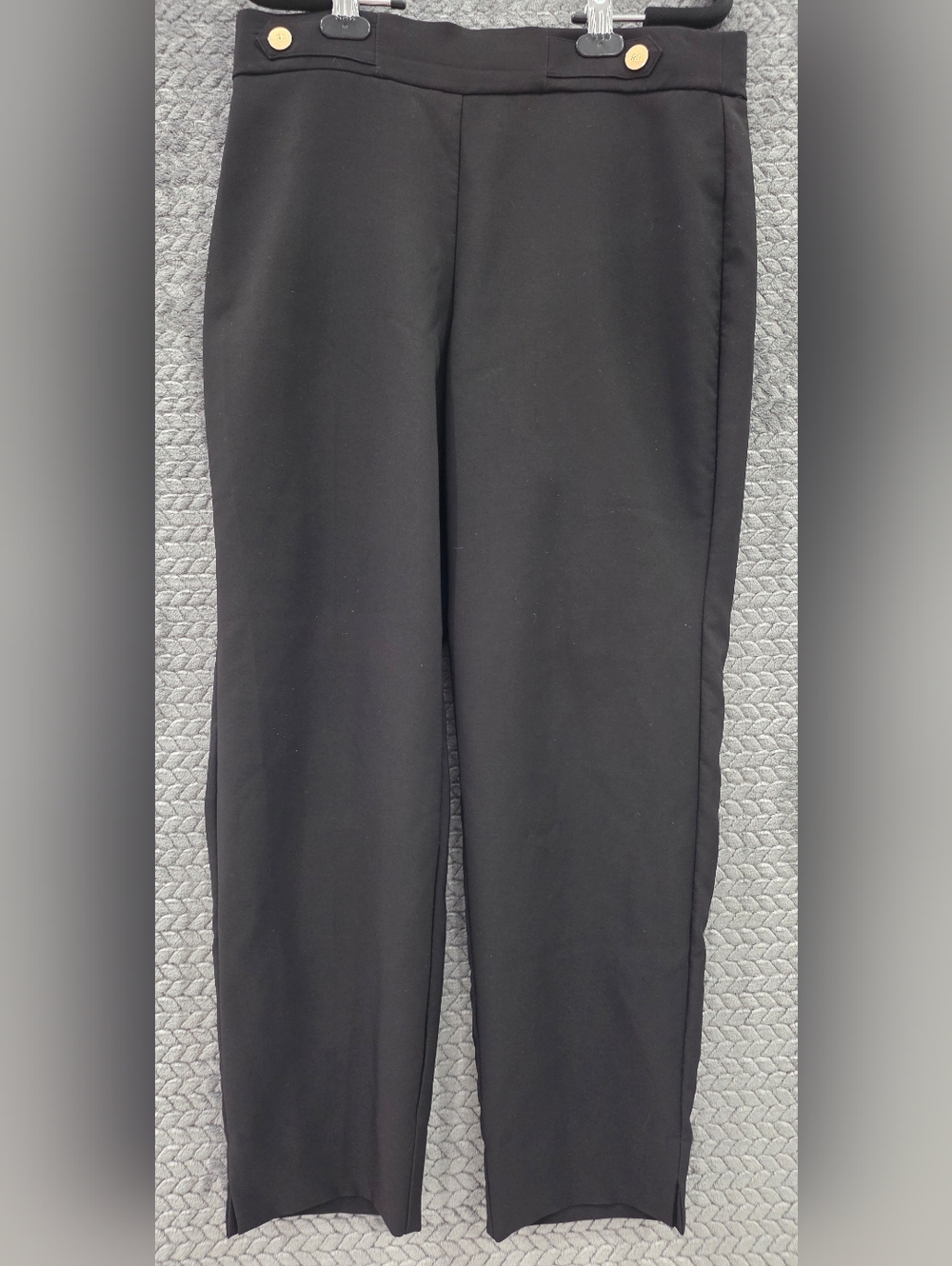 Anne Klein Black Straight-Leg Pants